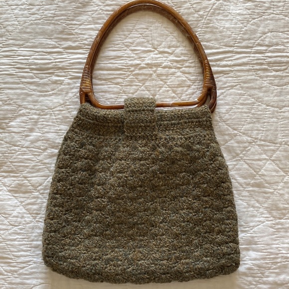 Vintage 70s Wool Hobo Bag - Picture 12 of 12